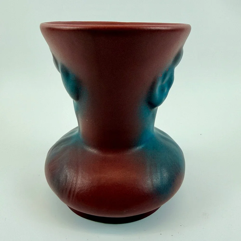 Van Briggle Pottery Iris Vase Mulberry Persian Rose 1940s